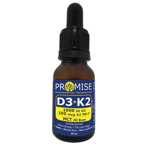 Promise  D3+K2 in MCT oil base - 30ml (1364 drops/341 serving)