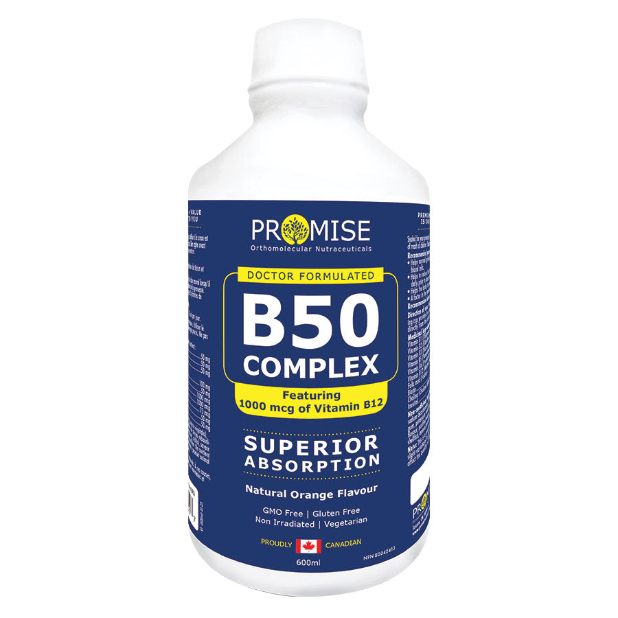 Promise B Complex Promise B50 Complex - 600ml – Promise Orthomolecular Nutraceuticals